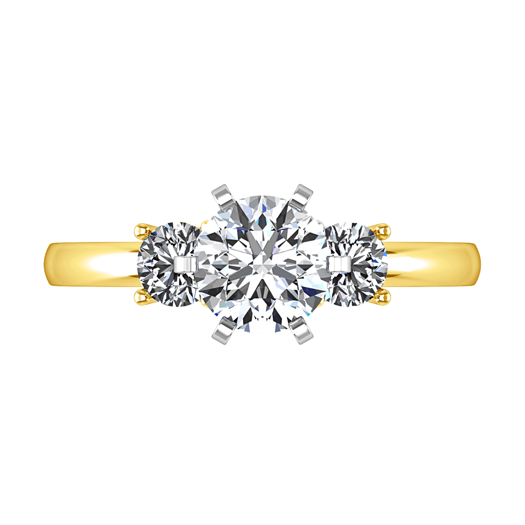 Three Stone Diamond Engagement Ring Talia 14K Yellow Gold engagement rings imaginediamonds 