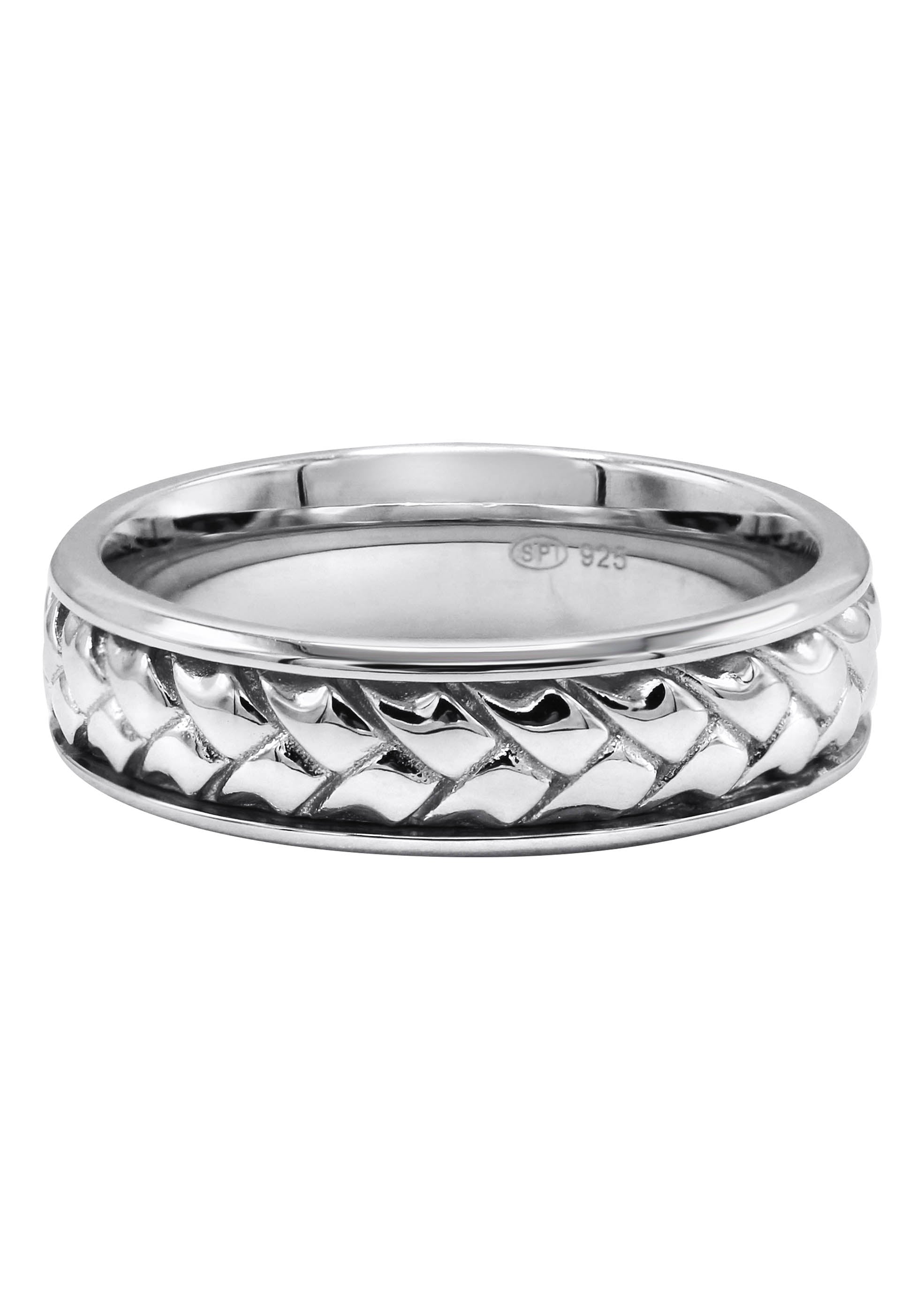Mens Silver Braided Wedding Band Appx Grams