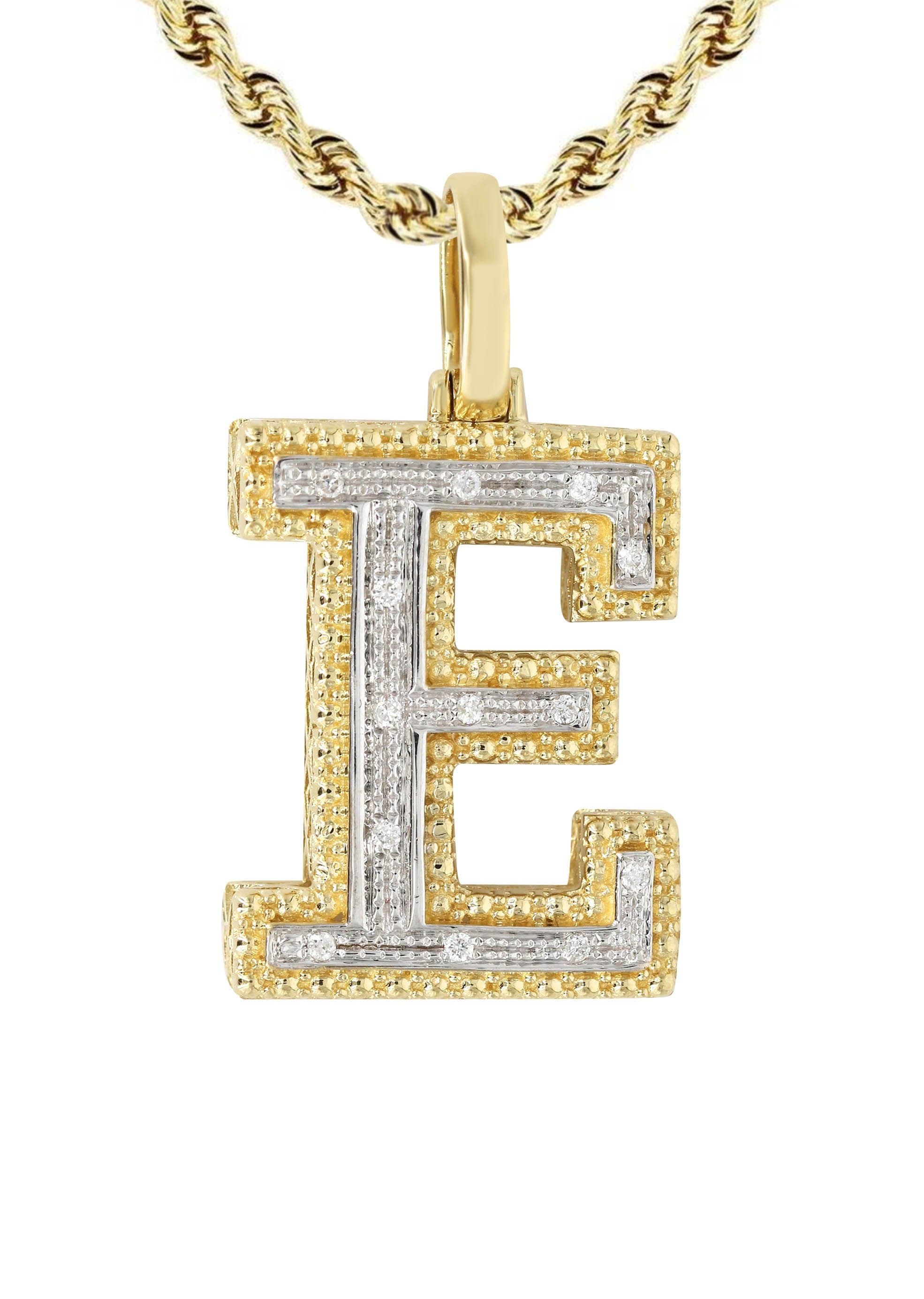 Diamond 10K Yellow Gold Letter 