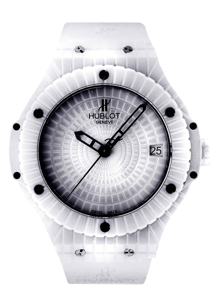 Hublot Big Bang Caviar | White Ceramic | 41 Mm High End Watch FrostNYC 