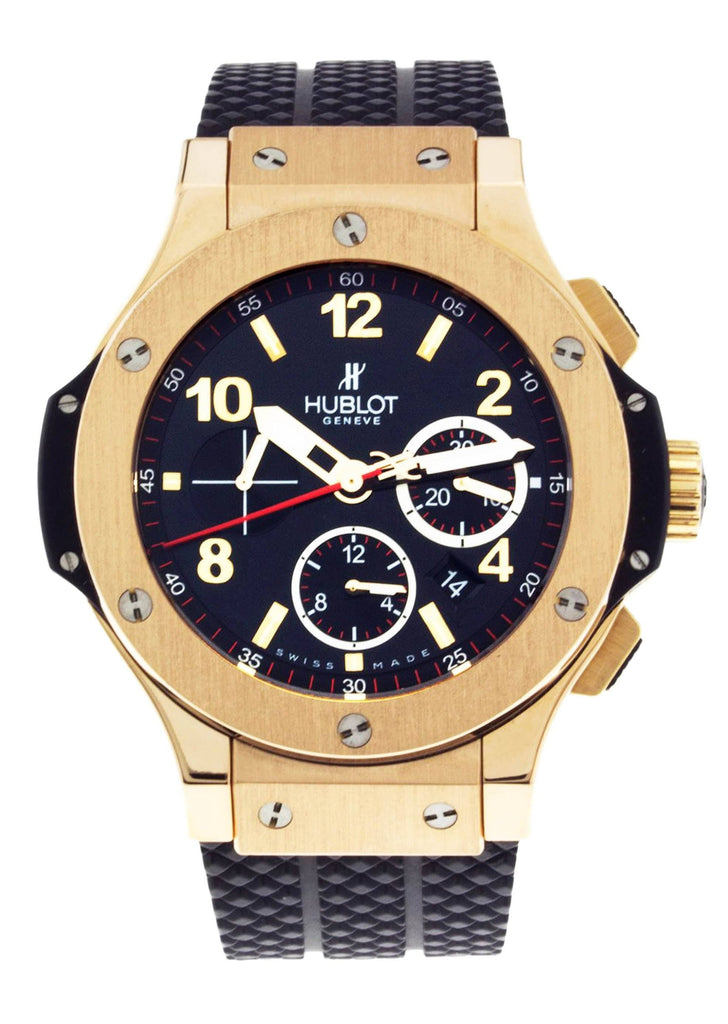 Bust down 18K Gold Hublot Classic Fusion Chronograph Men's Diamond Watch  968540 
