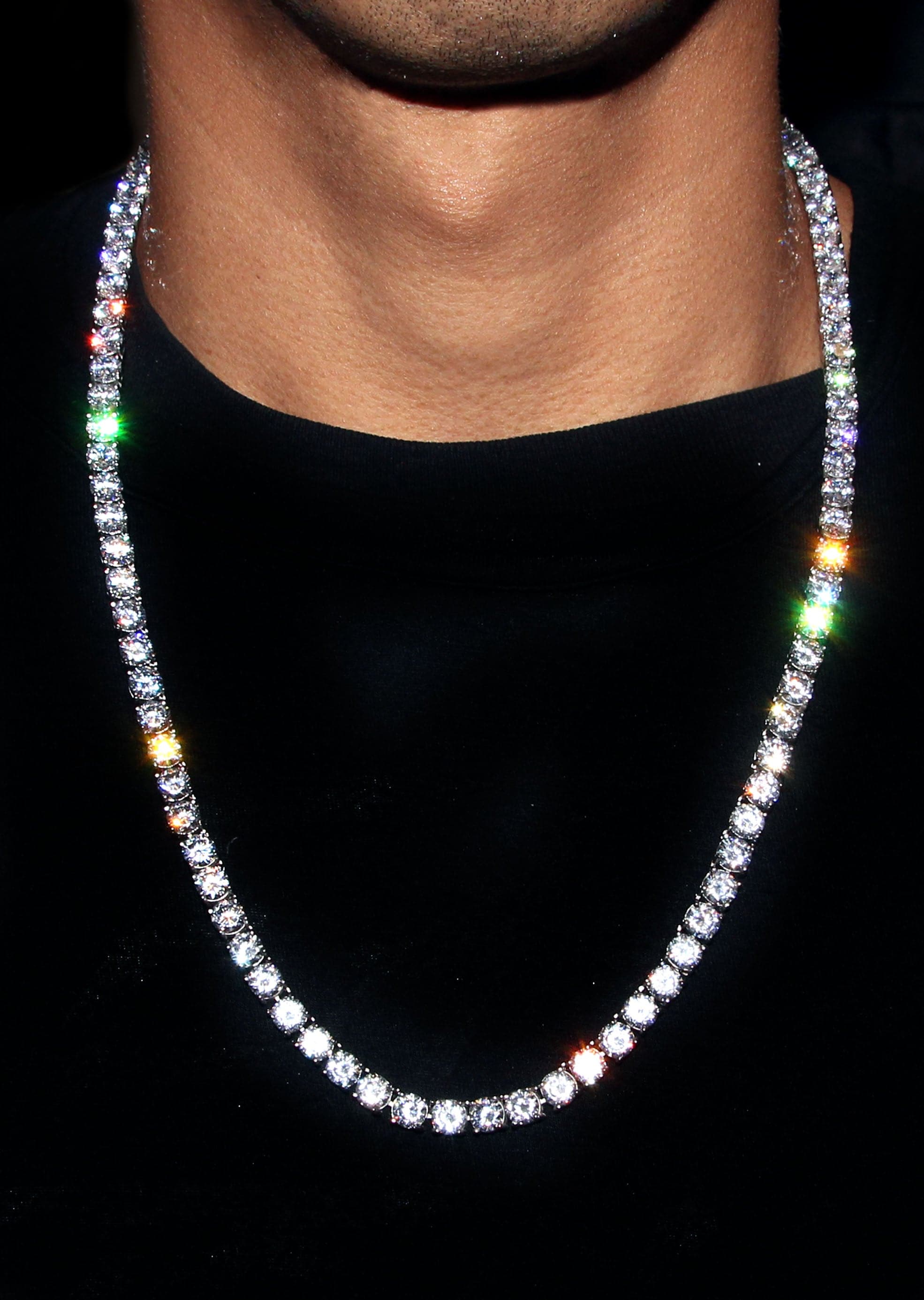 6mm diamond tennis chain Clearance