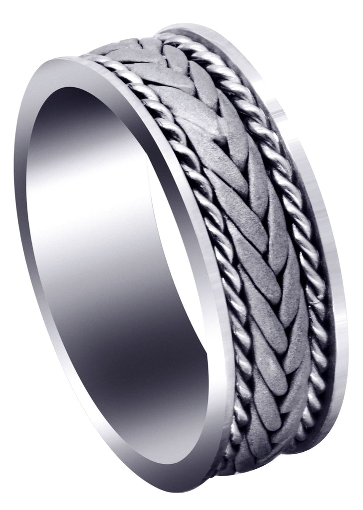 Hand Woven Unique Mens Wedding Band | Sand Blast Finish (Calvin) Wedding Band FrostNYC 