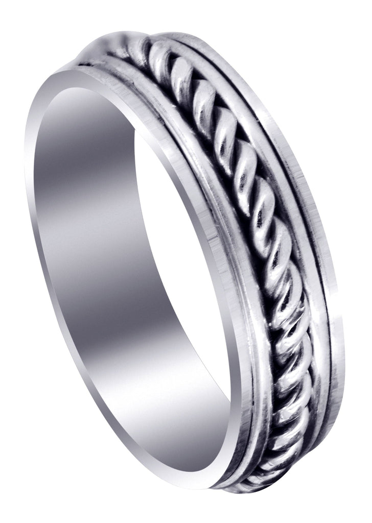 Hand Woven Unique Mens Wedding Band | High Polish Finish (King) Wedding Band FrostNYC 