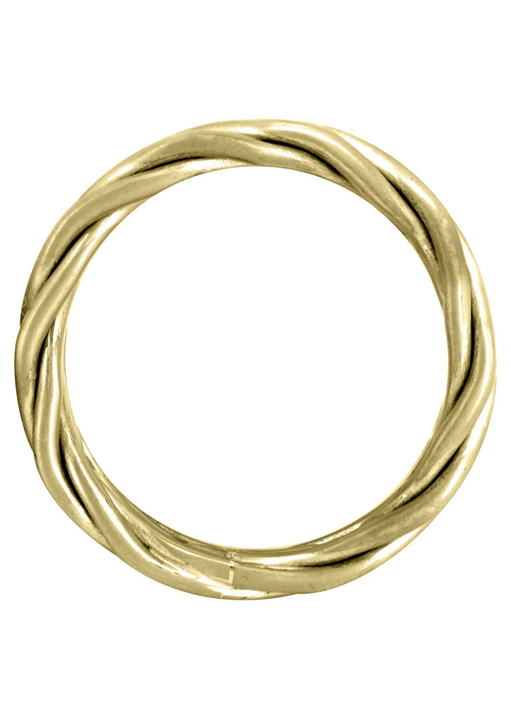 Yellow Gold Braided Mens Wedding Band | GB Finish (Miguel) Yellow Wedding Band FrostNYC 