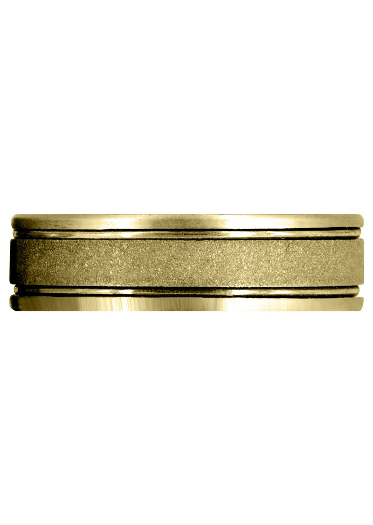 Yellow Gold Modern Mens Wedding Band | High Polish Finish (Victor) Yellow Wedding Band FrostNYC 