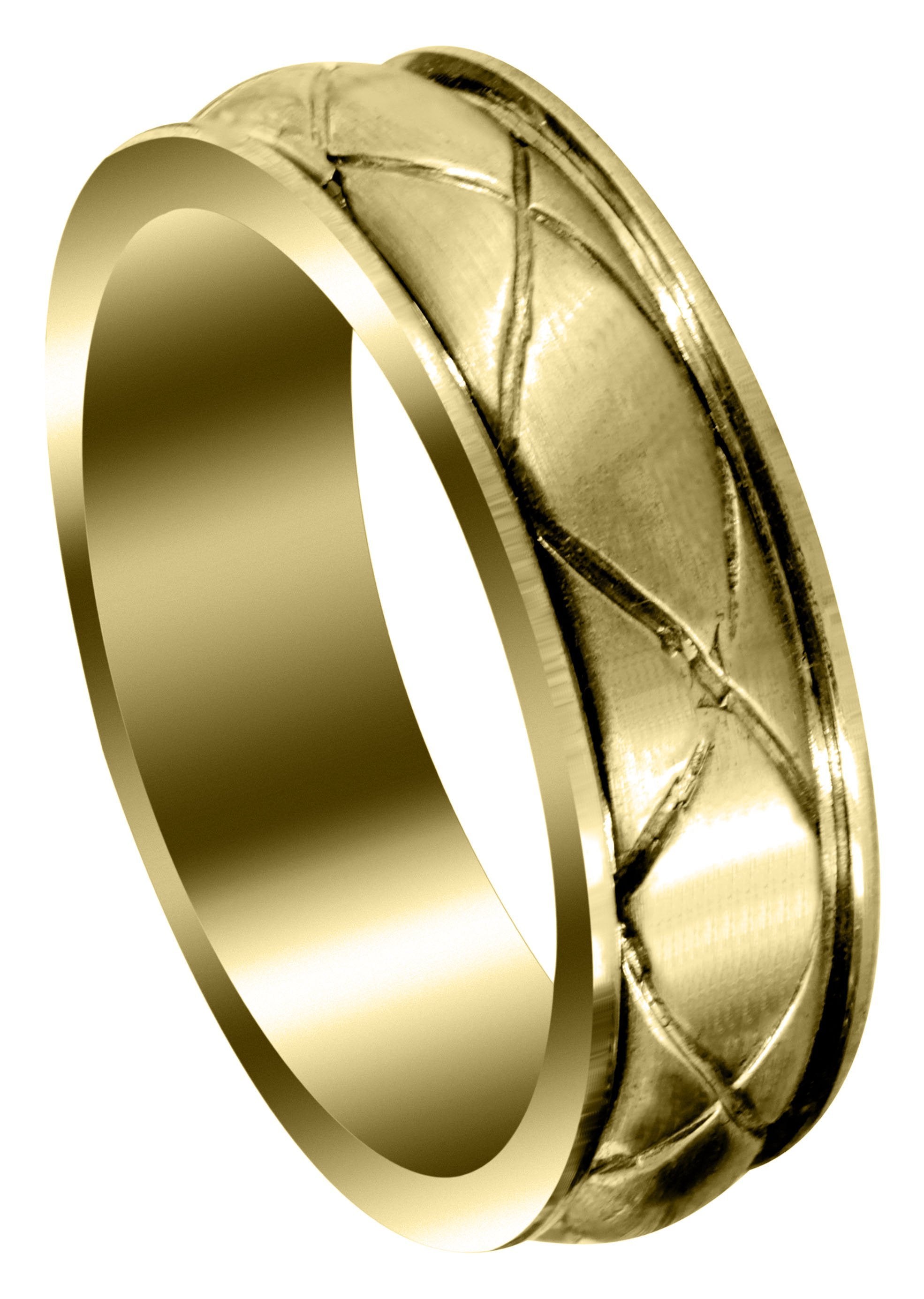 Alliance En Or Jaune 14 Carats Solide - Taille 9.5, Style Bandeau Simple Sans Pierres - Occasion