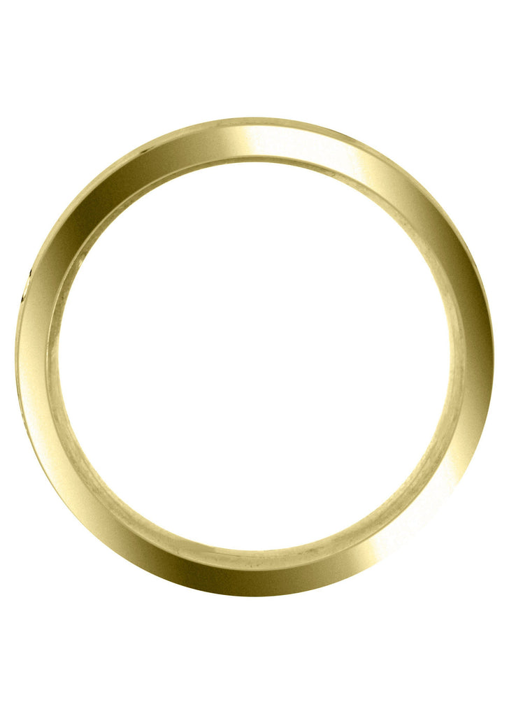 Yellow Gold Contemporary Mens Wedding Band | Satin Finish (Hayden) Yellow Wedding Band FrostNYC 