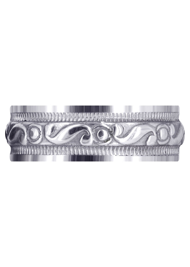 Antique Mens Wedding Band | Sand Blast / High Polish Finish (Jesus) Wedding Band FrostNYC 