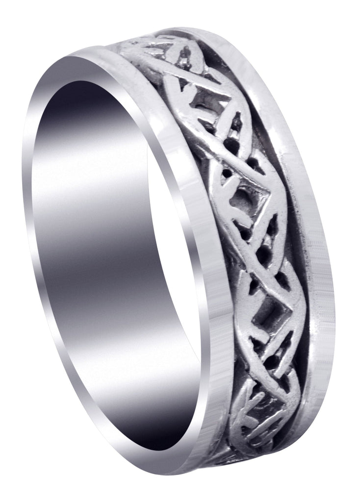 Celtic Mens Wedding Band | Sand Blast / High Polish Finish (Derek) Wedding Band FROST NYC 