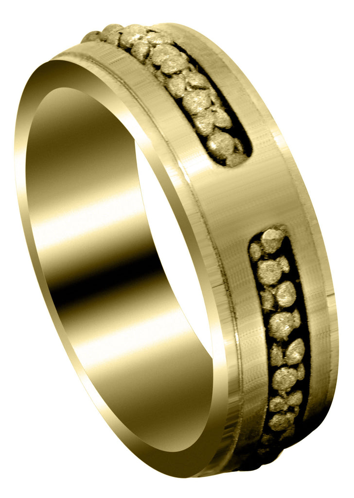 Yellow Gold Contemporary Mens Wedding Band | Satin Finish (Paul) Yellow Wedding Band FrostNYC 
