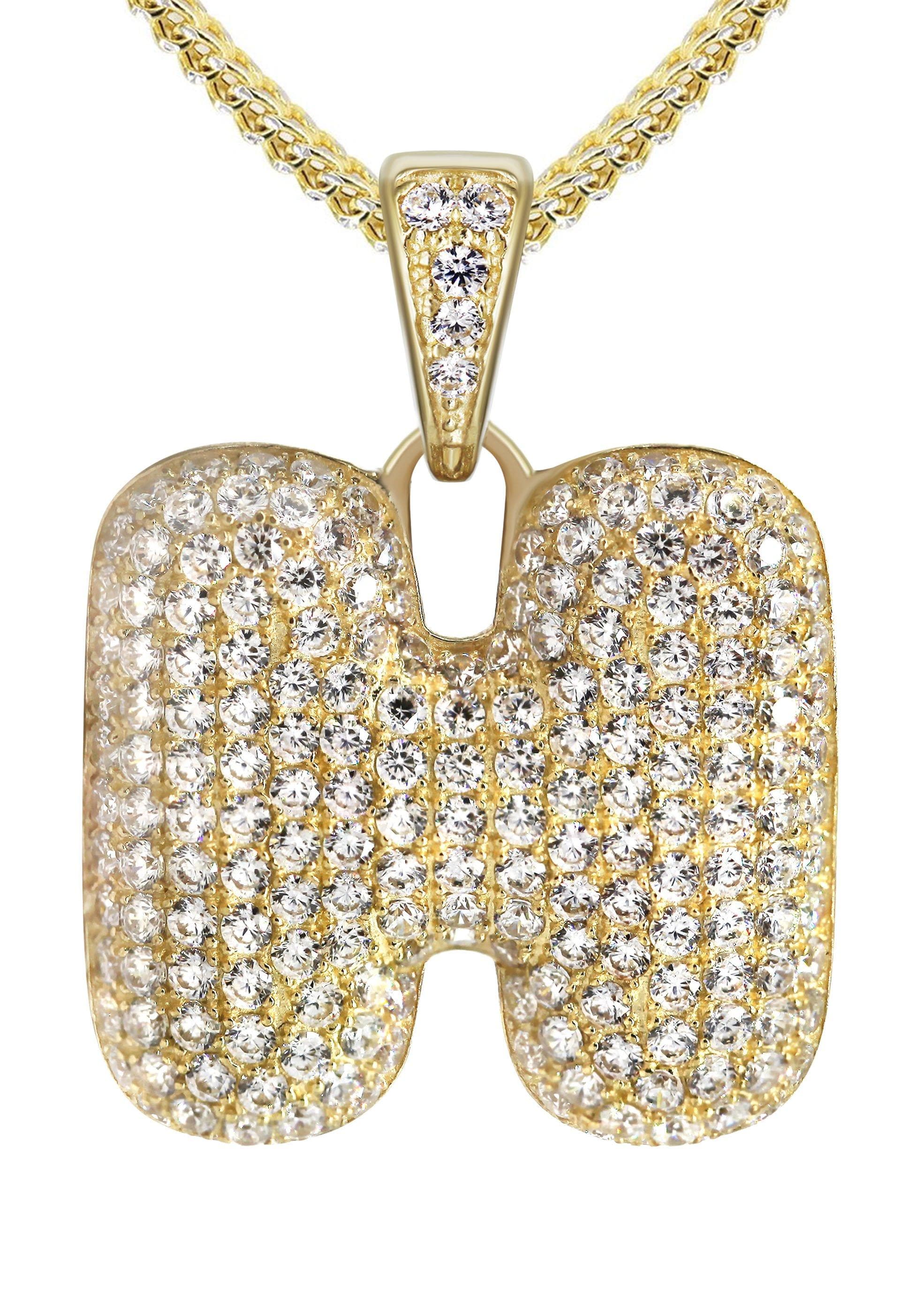 10K Yellow Gold Bubble Letter 