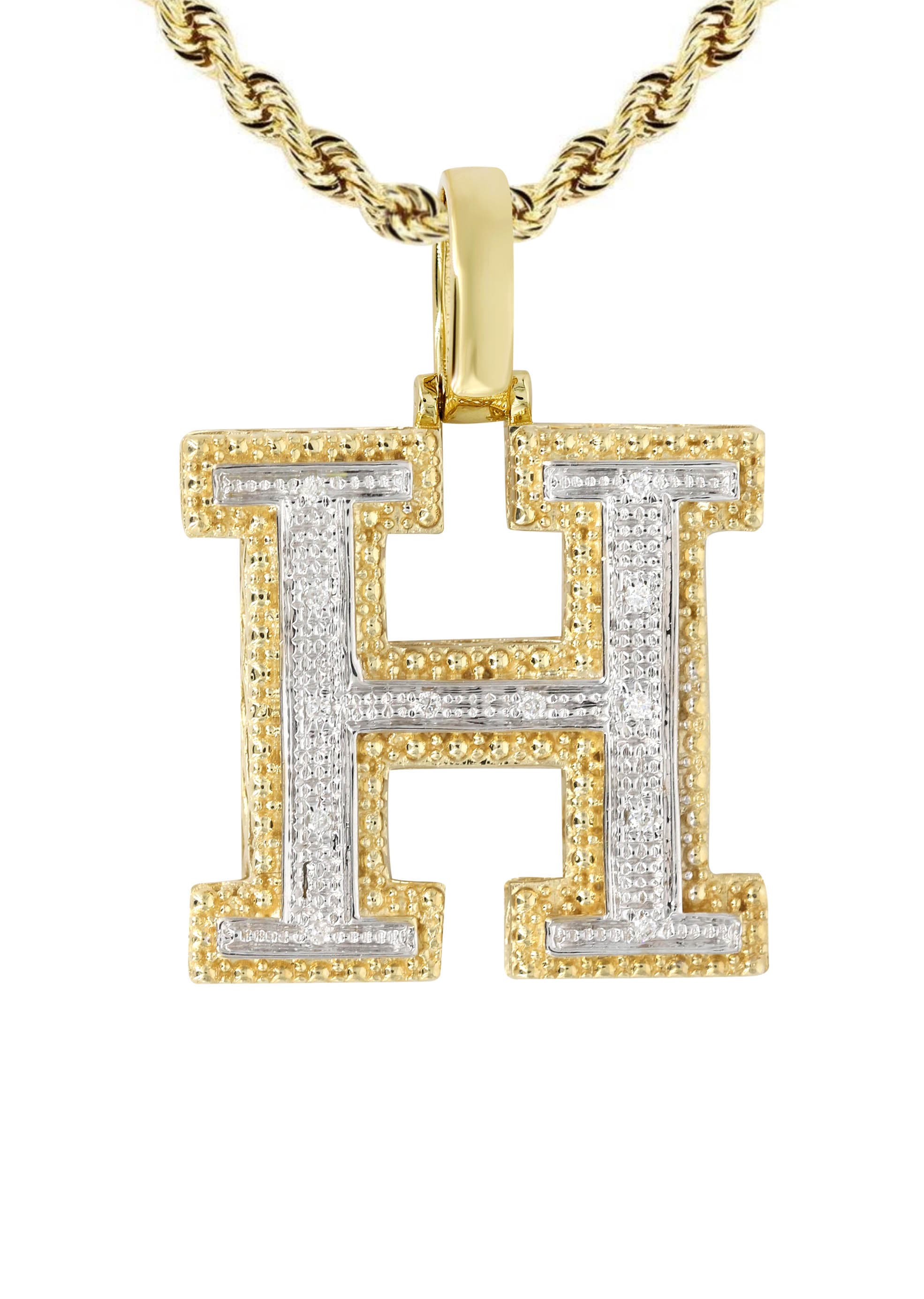 Diamond 10K Yellow Gold Letter 