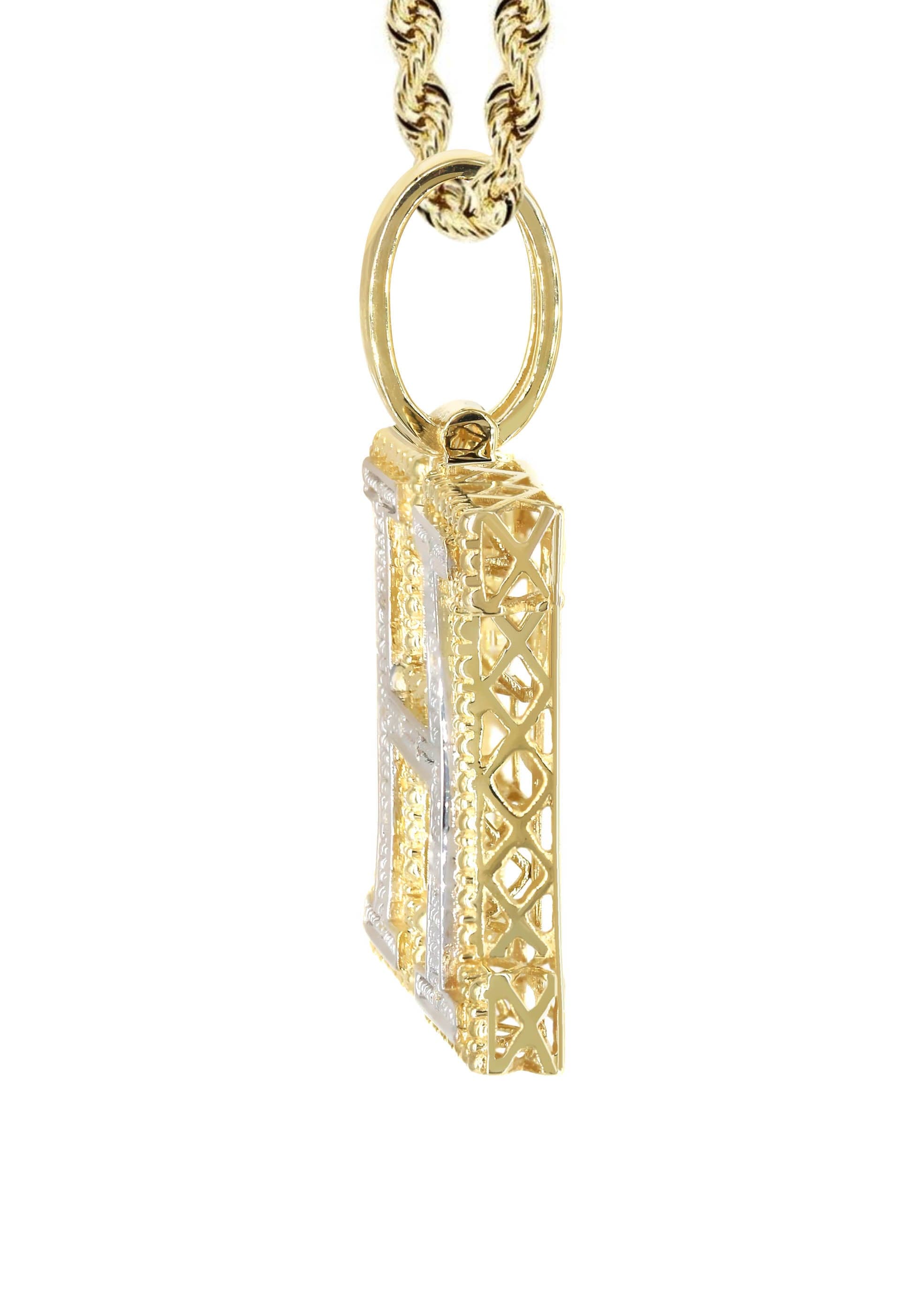 Diamond 10K Yellow Gold Letter 