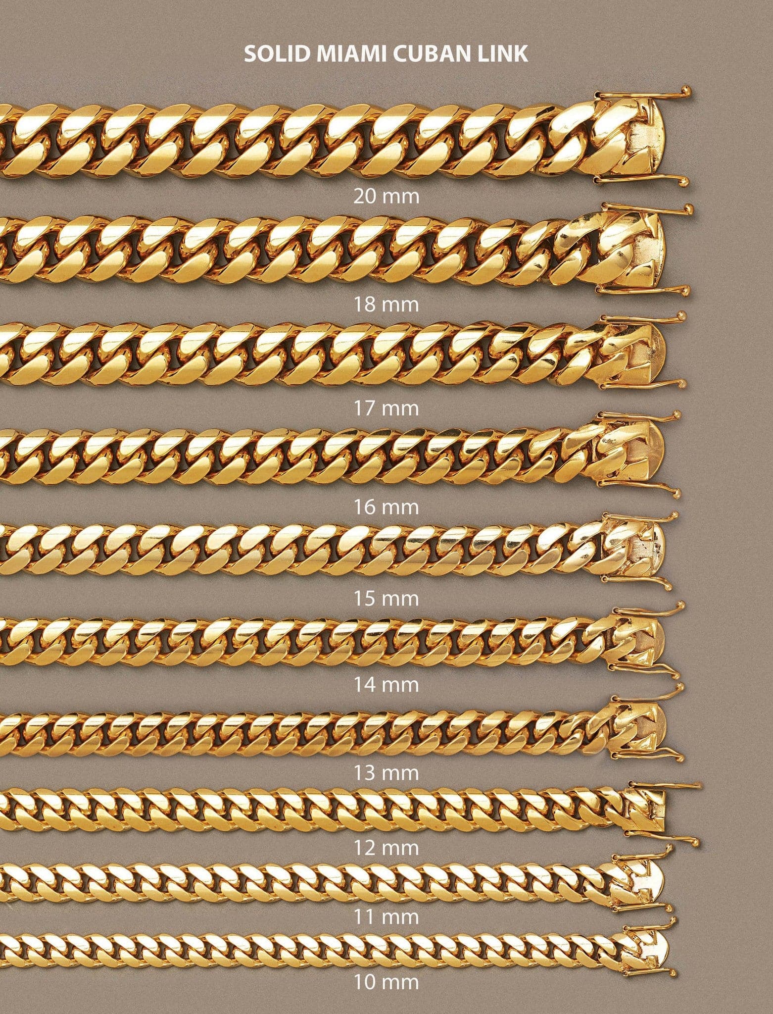 10 Mm 10mm Cuban Link Gold Chain 10mm Thick Miami Cuban Link Chain
