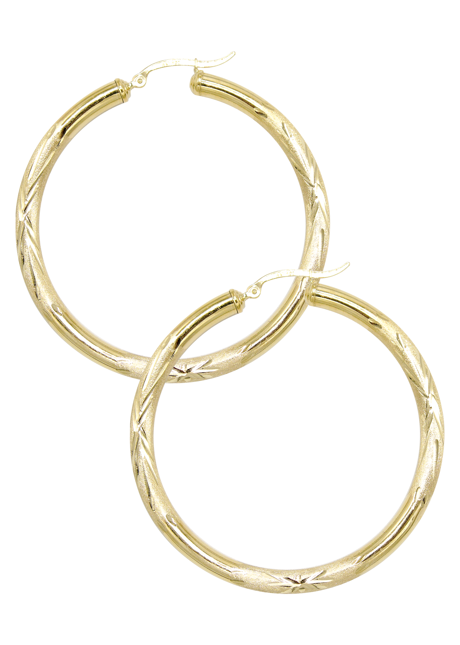 10K Womens Gold Hoop Earrings | Customizable Size – FrostNYC