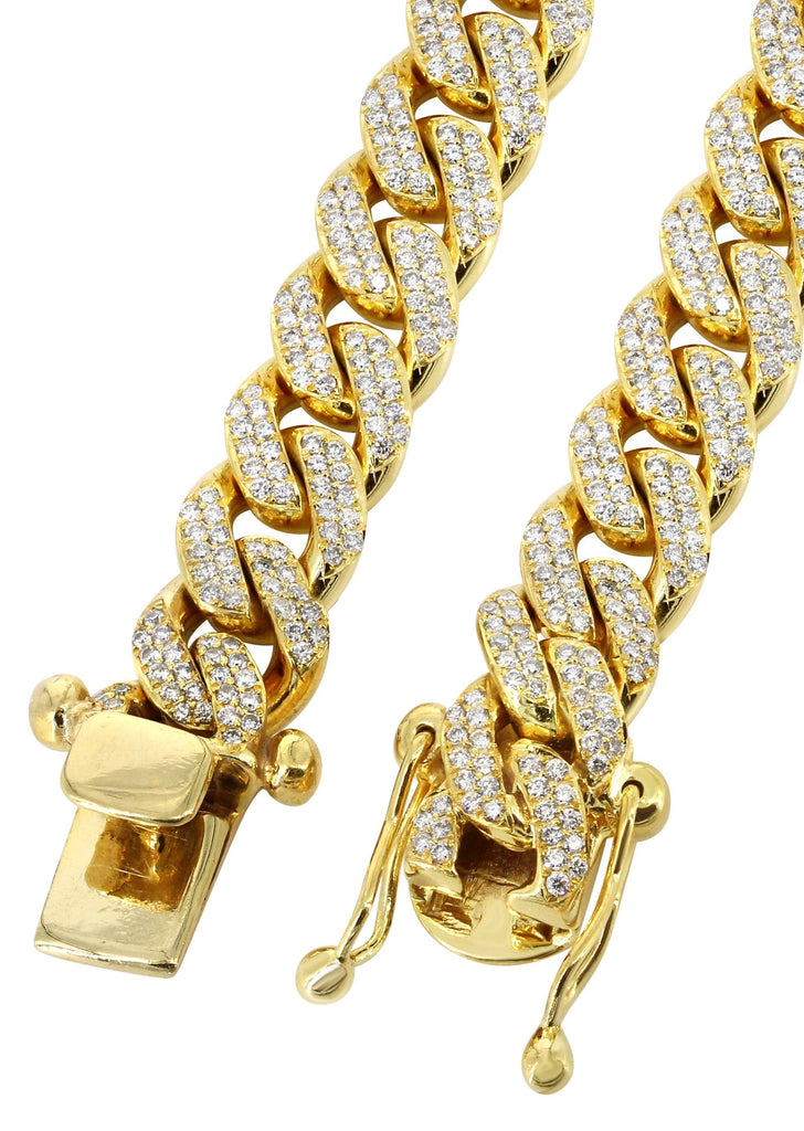 Iced Out Diamond Miami Cuban Link 10K Gold ( 5MM-8.5MM ) MEN'S CHAINS MANUFACTURER 1 