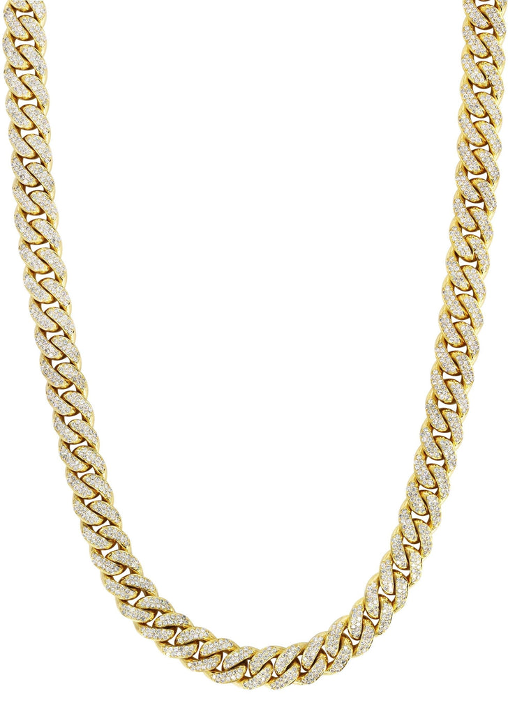Iced Out Diamond Miami Cuban Link 10K Gold ( 5MM-8.5MM ) MEN'S CHAINS MANUFACTURER 1 