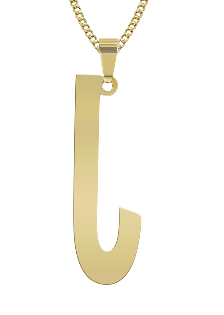 14K Ladies Single Letter Name Plate Necklace | Appx. 7.4 Grams Name Plate Manufacturer 16 
