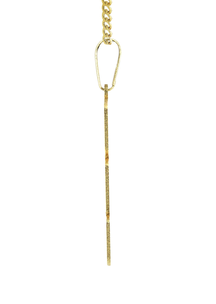 14K Ladies Single Letter Name Plate Necklace | Appx. 7.4 Grams Name Plate Manufacturer 16 