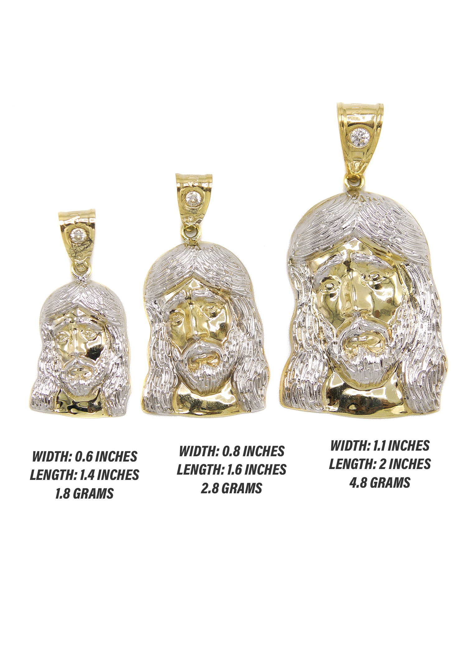 10Kゴールド イエスヘッド ペンダント | サイズカスタマイズ可能