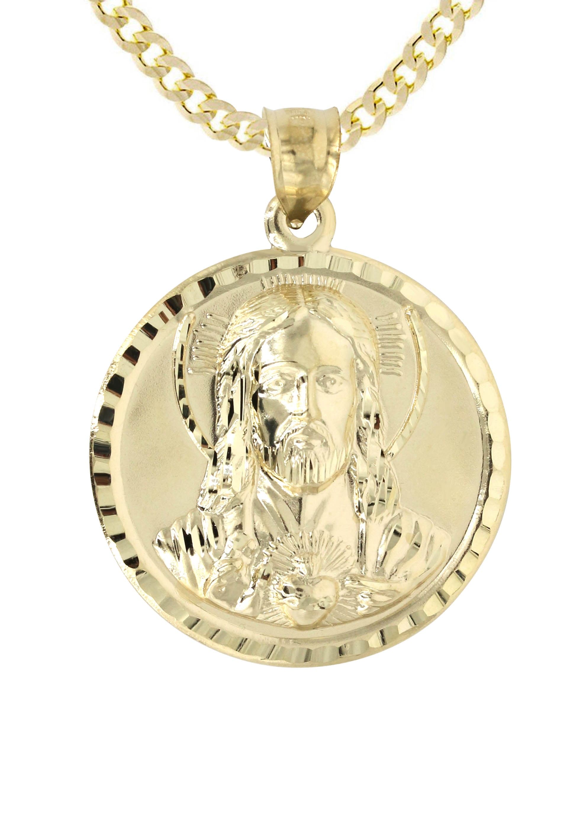 10K Yellow Gold Jesus Piece Necklace Grams