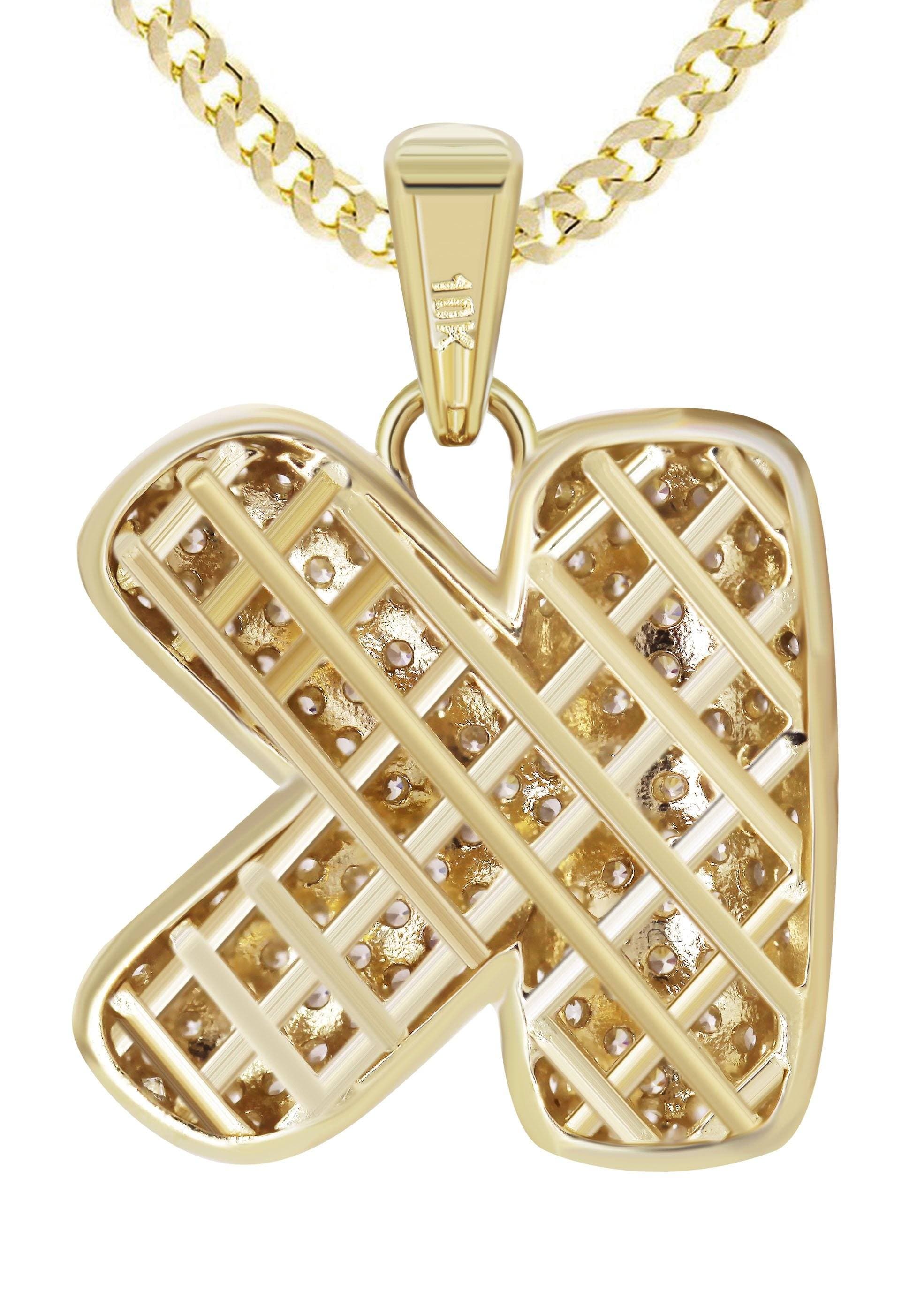 10K Yellow Gold Bubble Letter 