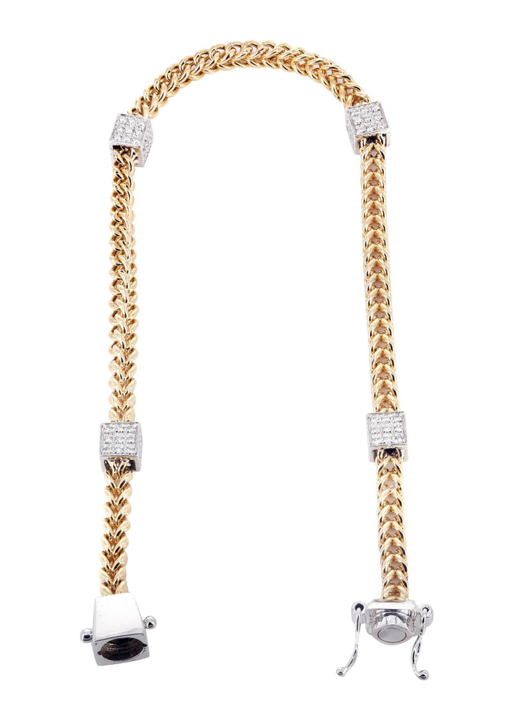 14K Diamond Franco Bracelet | 1.02 Carats | 6 mm Width Men’s Diamond Bracelets FROST NYC 