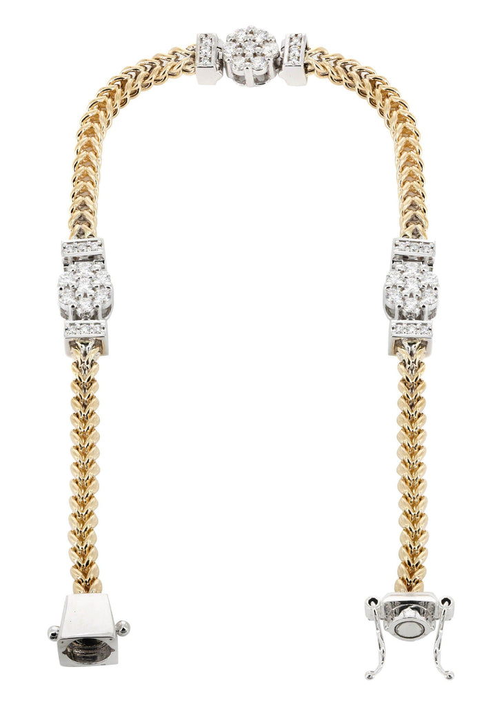 14K Diamond Franco Bracelet | 1.46 Carats | 8 mm Width Men’s Diamond Bracelets FROST NYC 