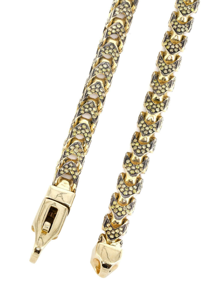 Franco Chain With Yellow Diamonds | 11.15 Carats | 6 Mm Width | 24 Inch Length MEN'S CHAINS FROST NYC 