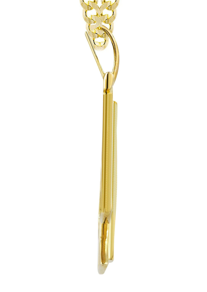 10K Yellow Gold Spades Pendant & Cuban Chain | 0.57 Carats diamond combo FrostNYC 