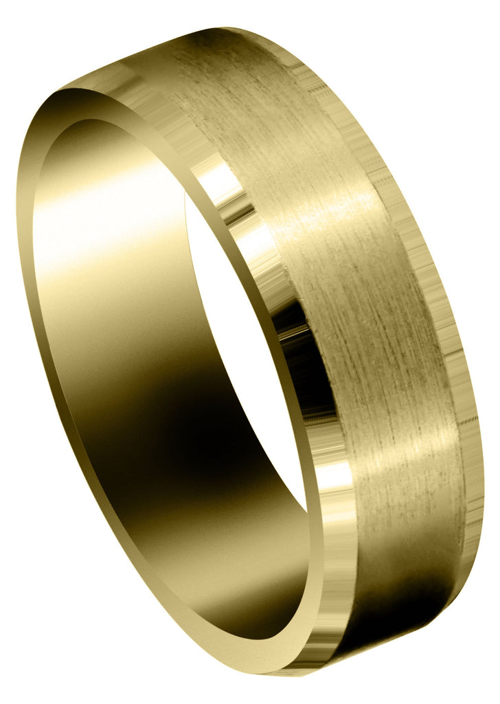 Yellow Gold Basic Carved Celtic Mens Wedding Band | Satin Finish (Chase) Yellow Wedding Band FrostNYC 