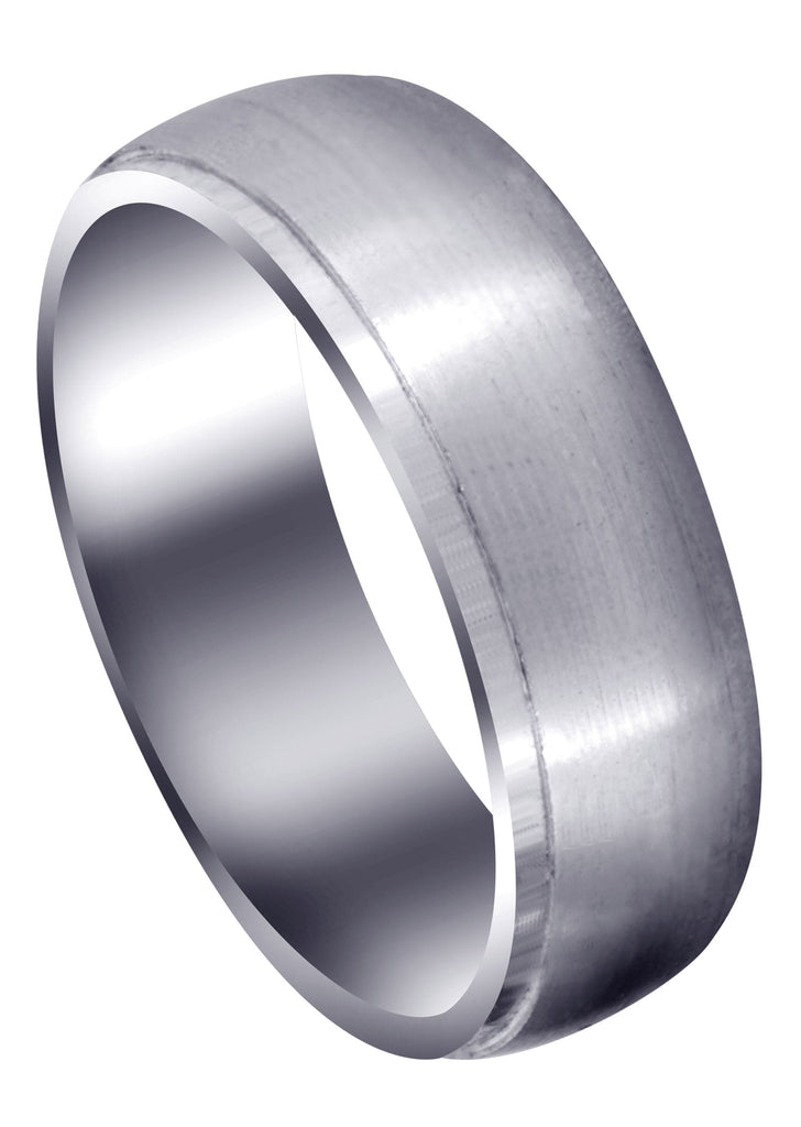 Carved Simple Mens Wedding Band | Satin Finish (Joseph) Wedding Band FrostNYC 