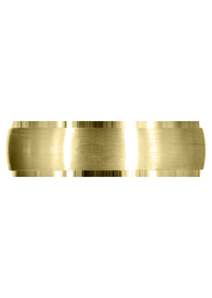 Yellow Gold Carved Simple Mens Wedding Band | Satin Finish (Joseph) Yellow Wedding Band FrostNYC 