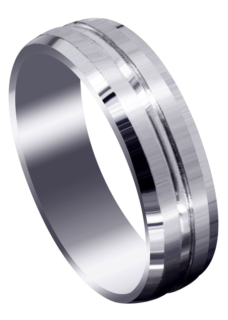 Fancy Carved Contemporary Mens Wedding Band | Satin Finish (Carter) Wedding Band FrostNYC 