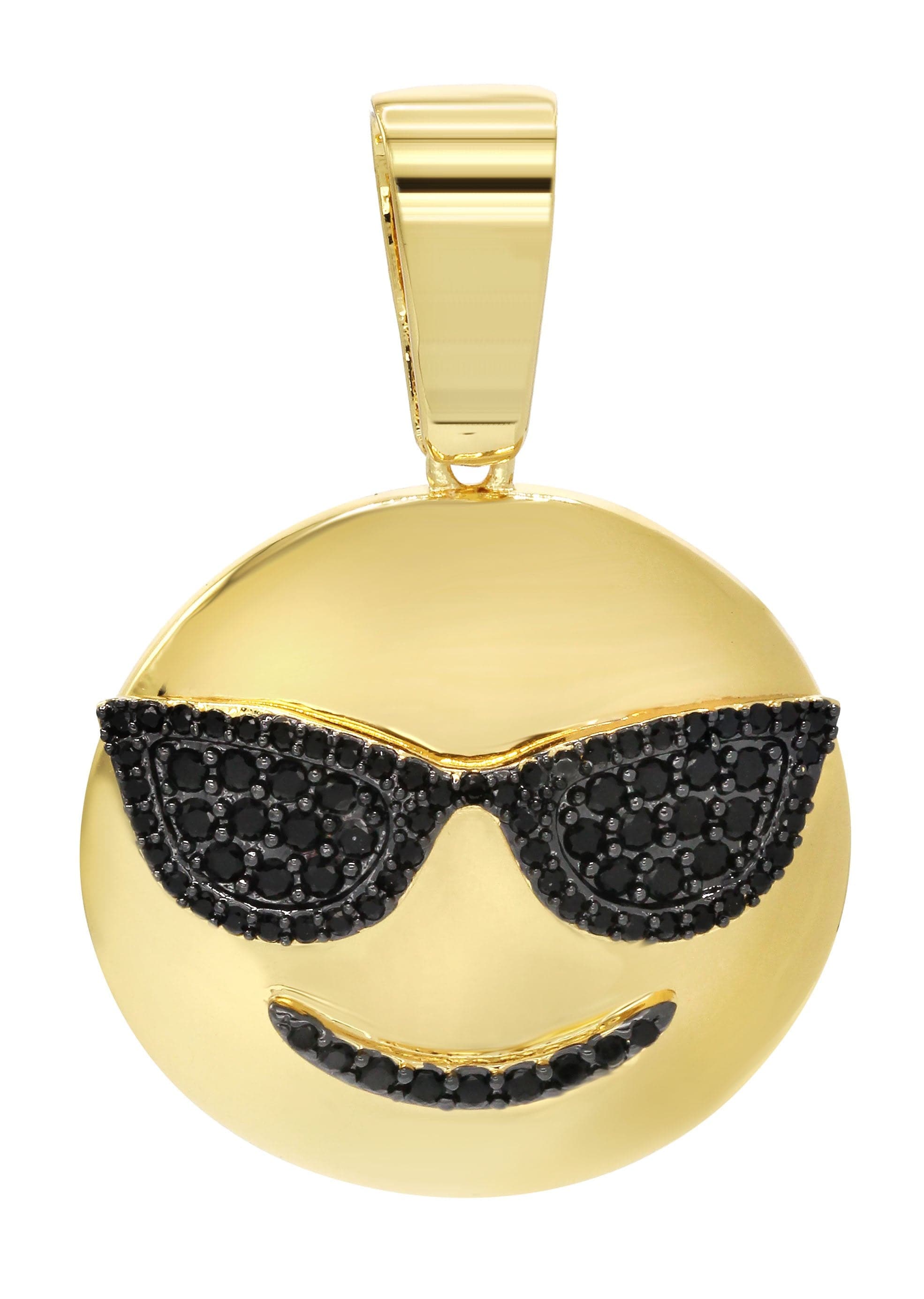 Pendente Emoji Banhado A Ouro Para Homem | 7,6 Gramas
