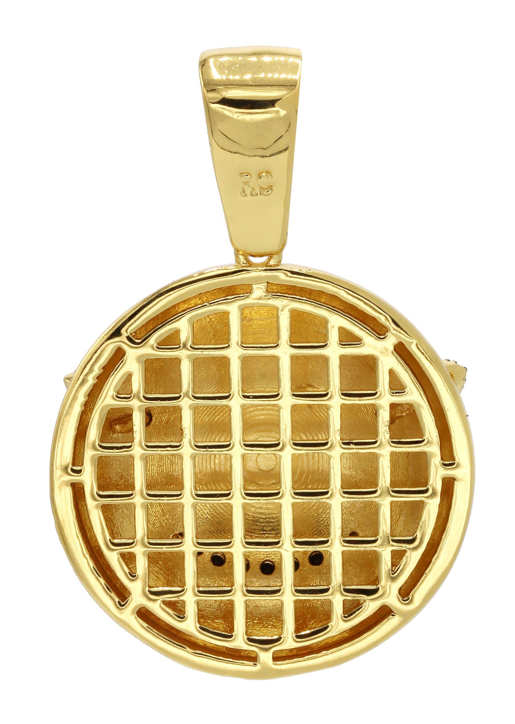 Pendente Emoji Banhado A Ouro Para Homem | 7,6 Gramas