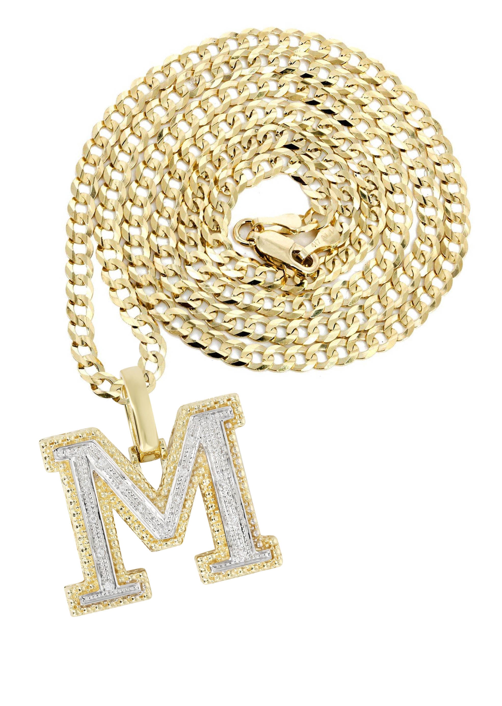 Diamond 10K Yellow Gold Letter