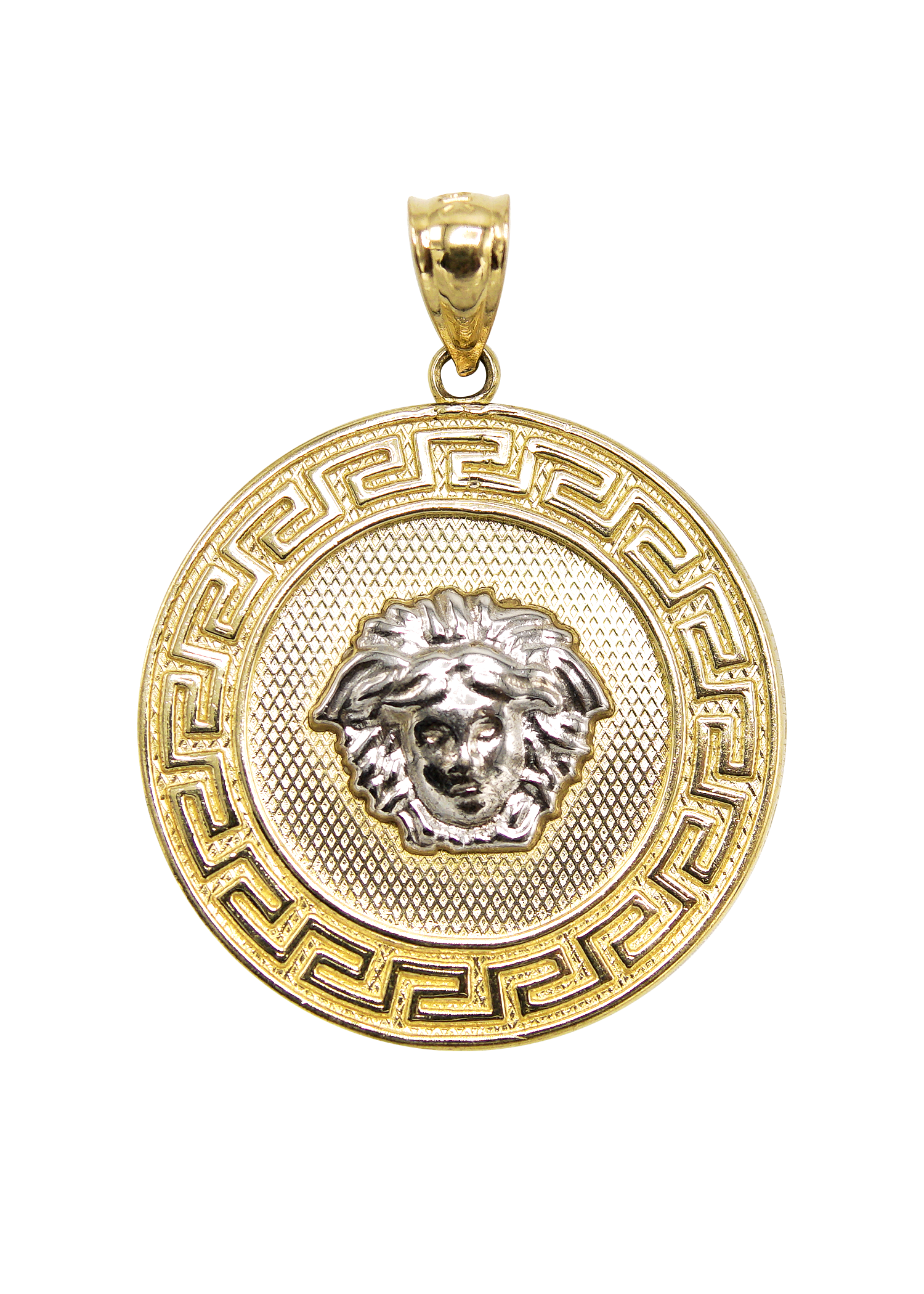 10K Gold Medusa Head Pendant Grams - Main Image