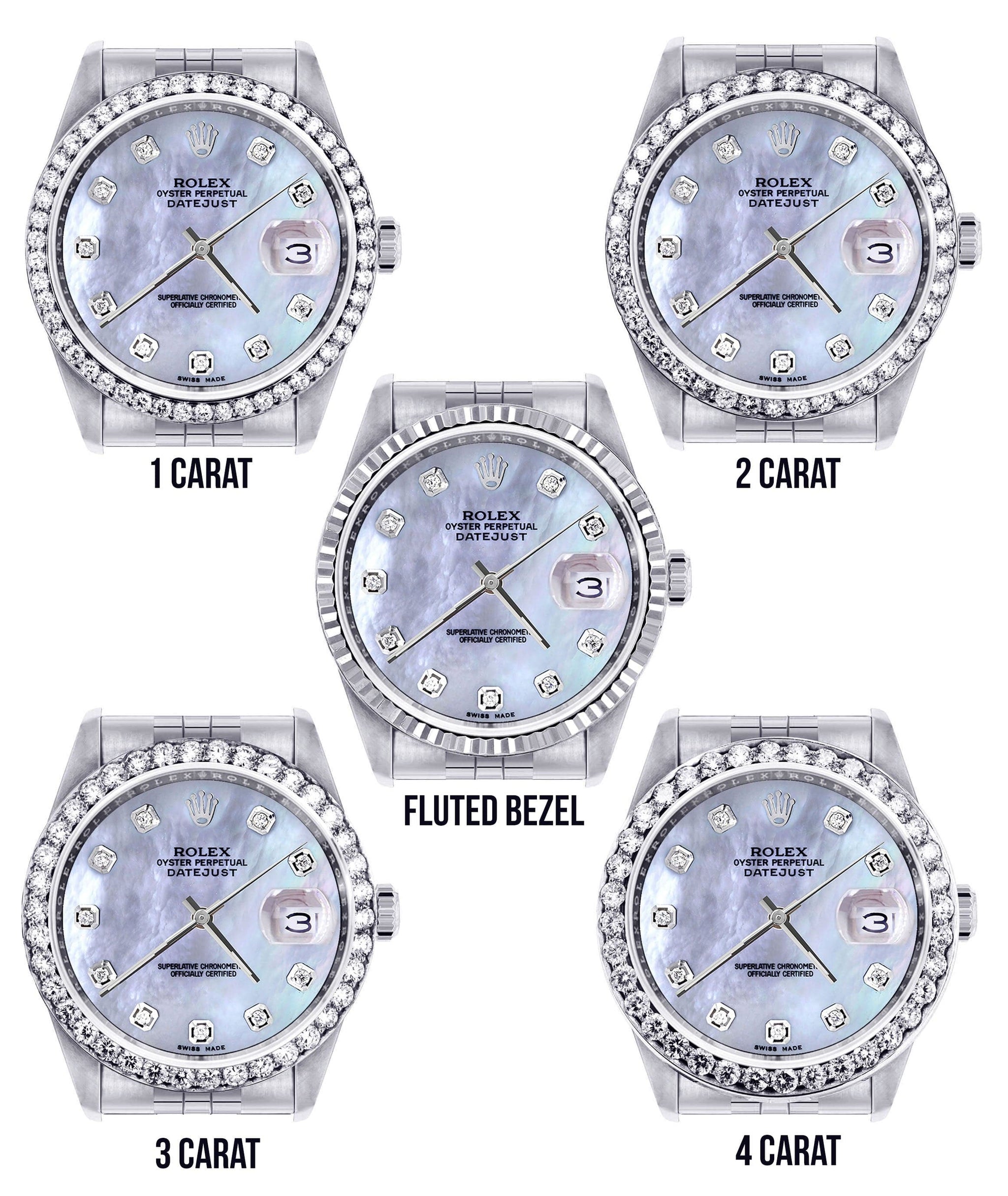 Mens Rolex Datejust Watch 16200 | 36Mm | Mother of Pearl