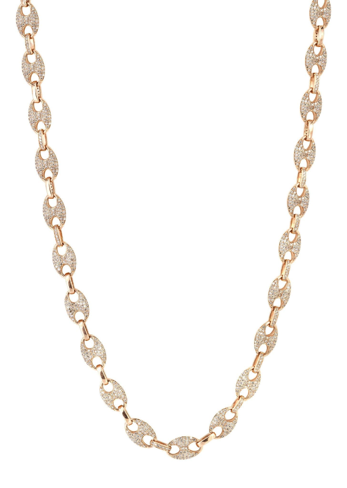 Iced Out Puff Chain | 9.25 Carats | 9 Mm Width | 24 Inch Length