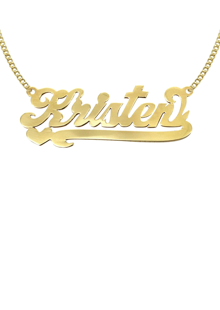 14K Ladies Heart Name Plate Necklace | Appx. 7.8 Grams Name Plate Manufacturer 16 