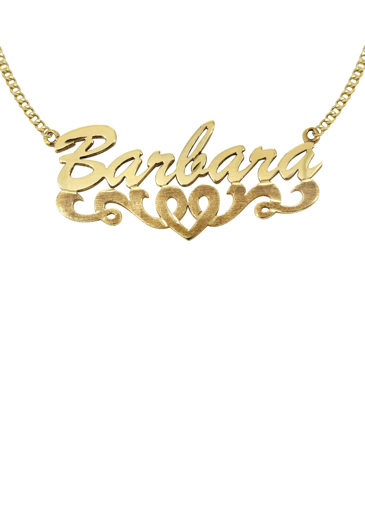 14K Ladies Diamond Cut Name Plate Necklace | Appx. 6.7 Grams Name Plate Manufacturer 16 