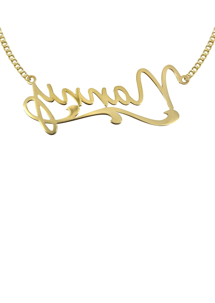 14K Ladies Plain Name Plate Necklace | Appx. 7 Grams Name Plate Manufacturer 16 