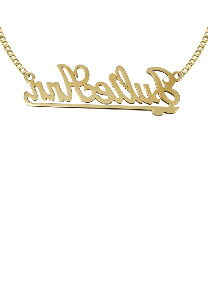 14K Ladies Two Name Name Plate Necklace | Appx. 7.5 Grams Name Plate Manufacturer 16 