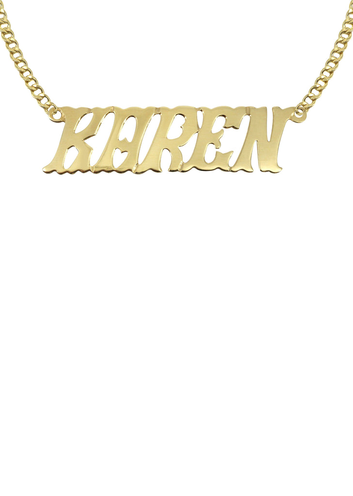 14K Ladies Name Plate Name Plate Necklace | Appx. 6.3 Grams Name Plate Manufacturer 16 