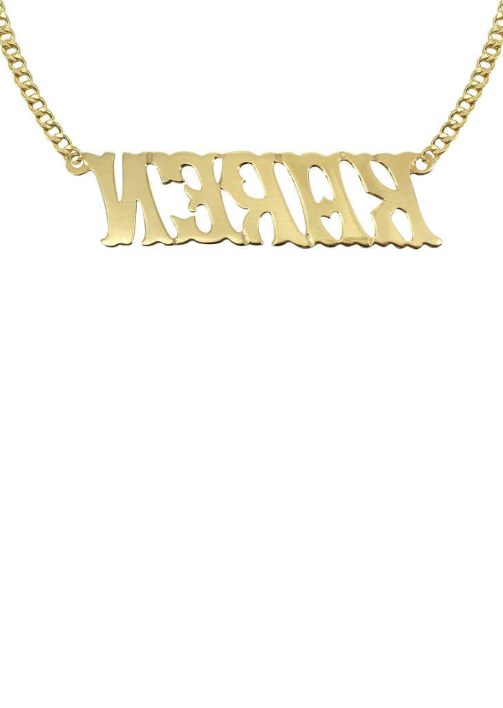 14K Ladies Name Plate Name Plate Necklace | Appx. 6.3 Grams Name Plate Manufacturer 16 