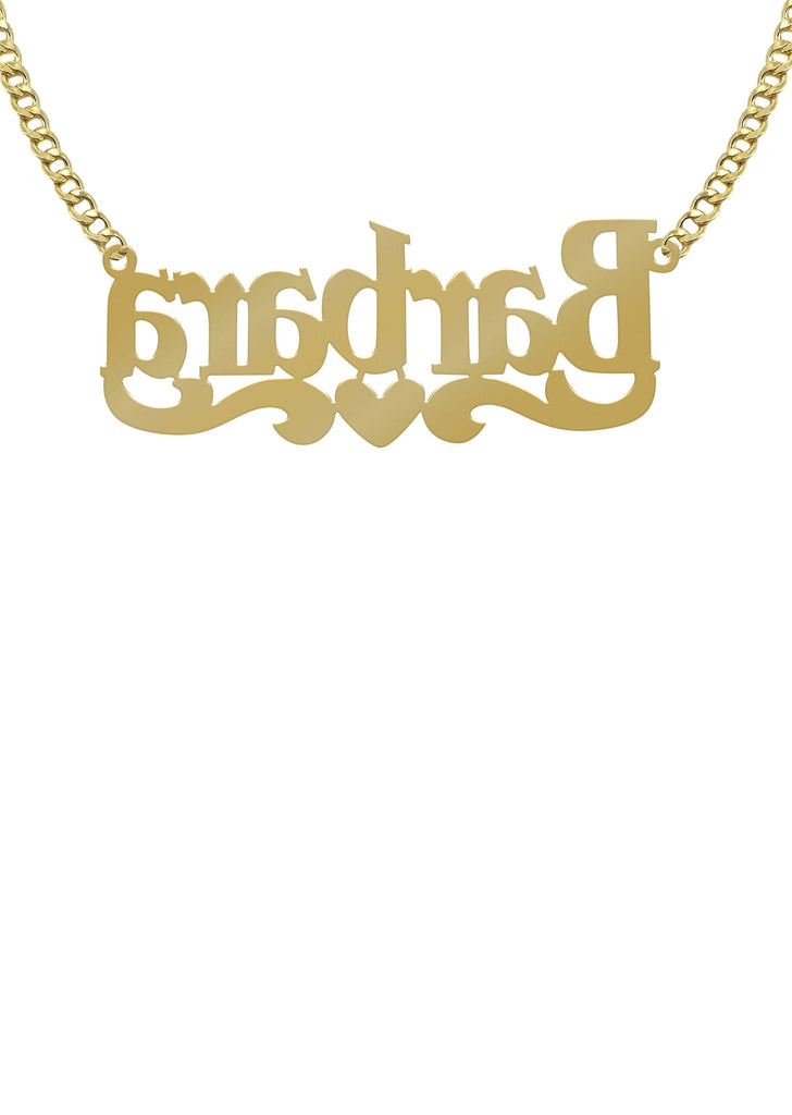 14K Ladies Diamond Cut Name Plate Necklace | Appx. 7.5 Grams Name Plate Manufacturer 16 