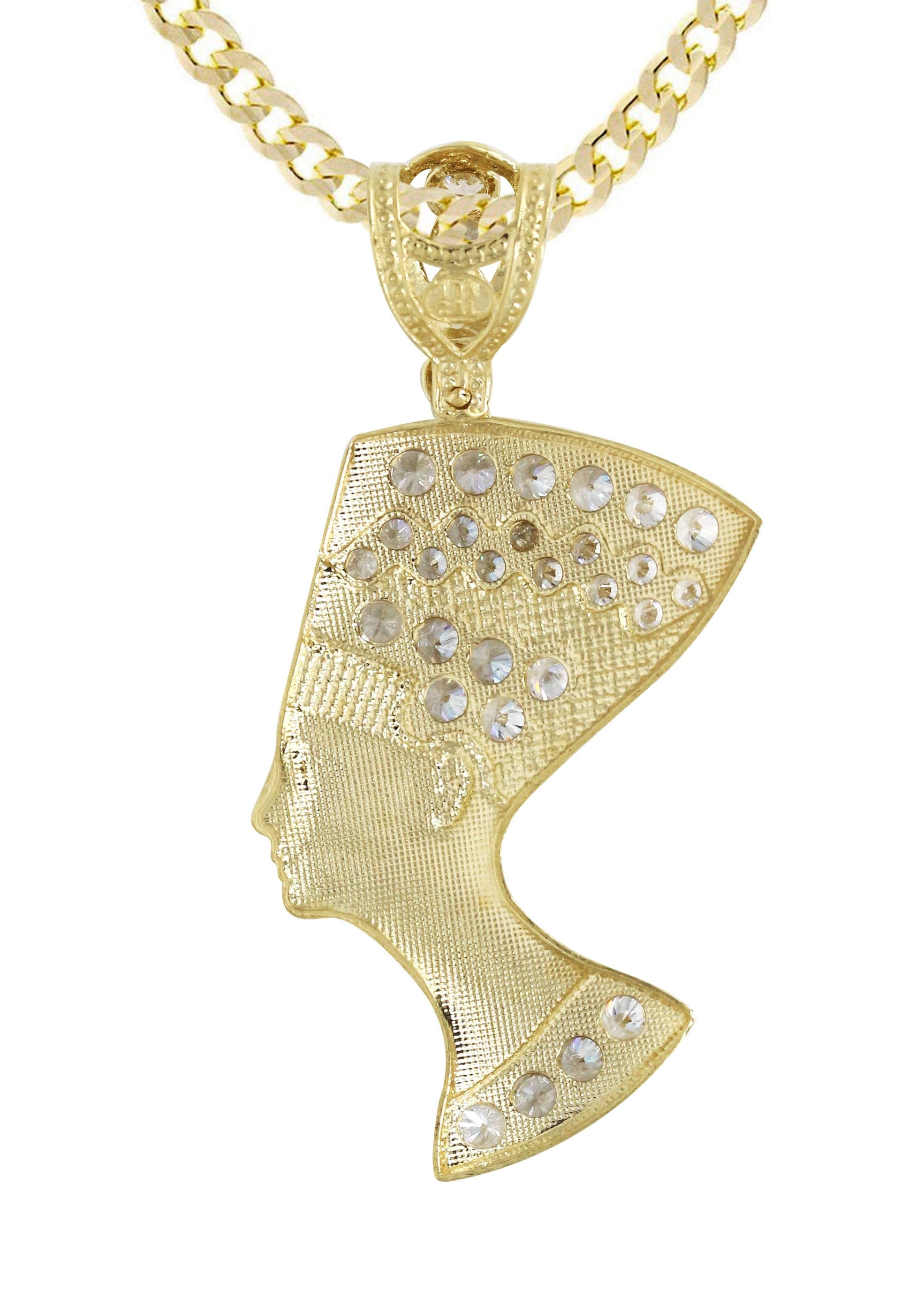 10K Yellow Gold Nefertiti Necklace | Appx. 20.7 Grams