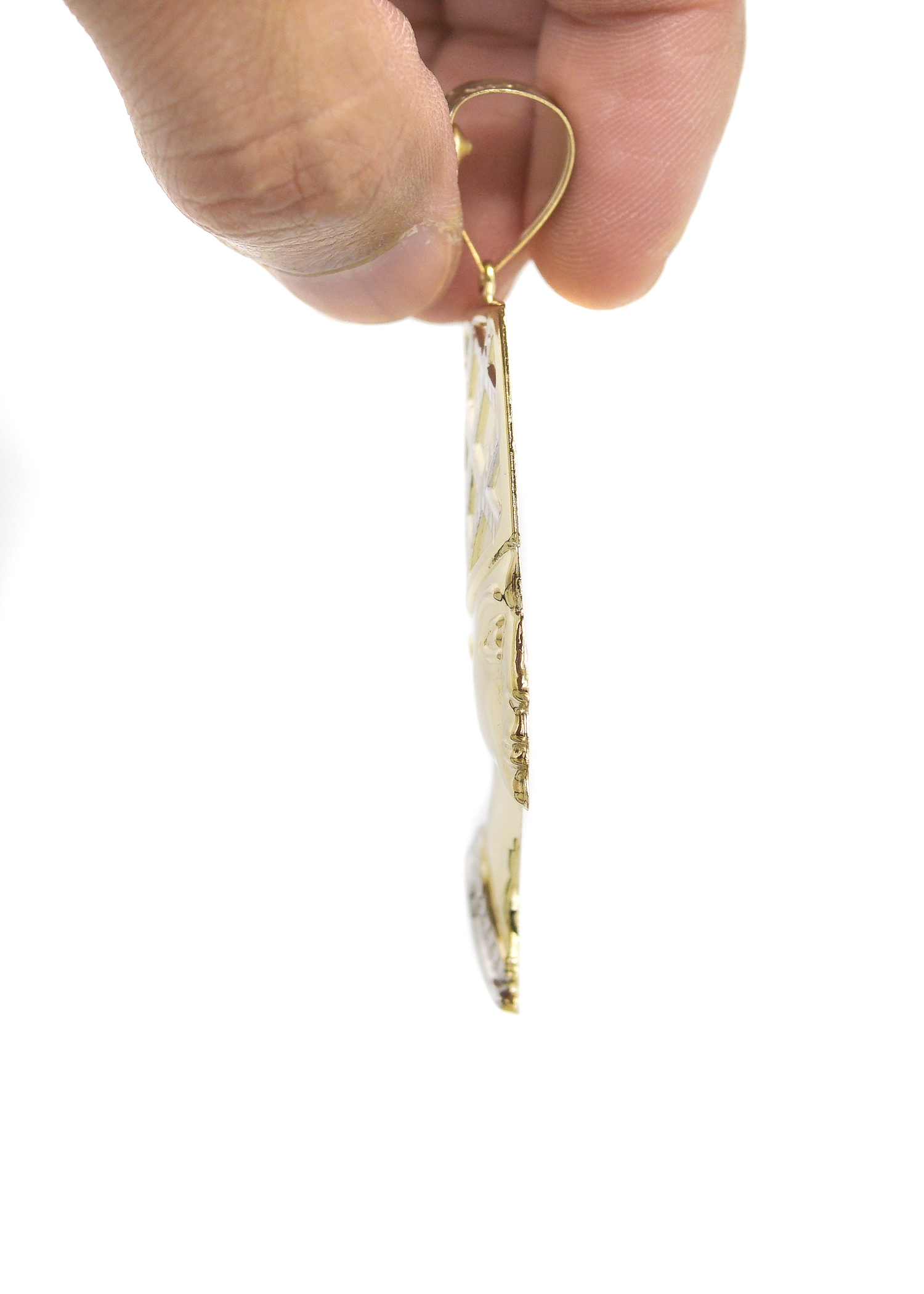 10K Yellow Gold Nefertiti Pendant | Customizable Size